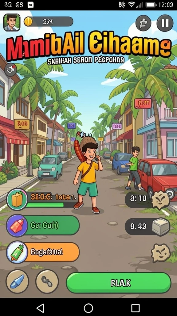 Visual menawan dari latar belakang dunia game.