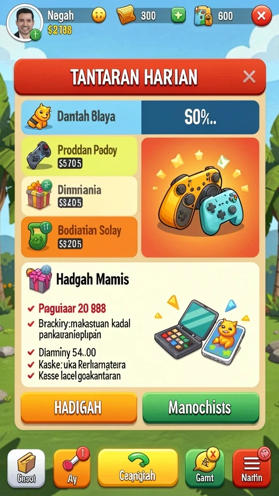 Tampilan grafis yang memukau dan berwarna.