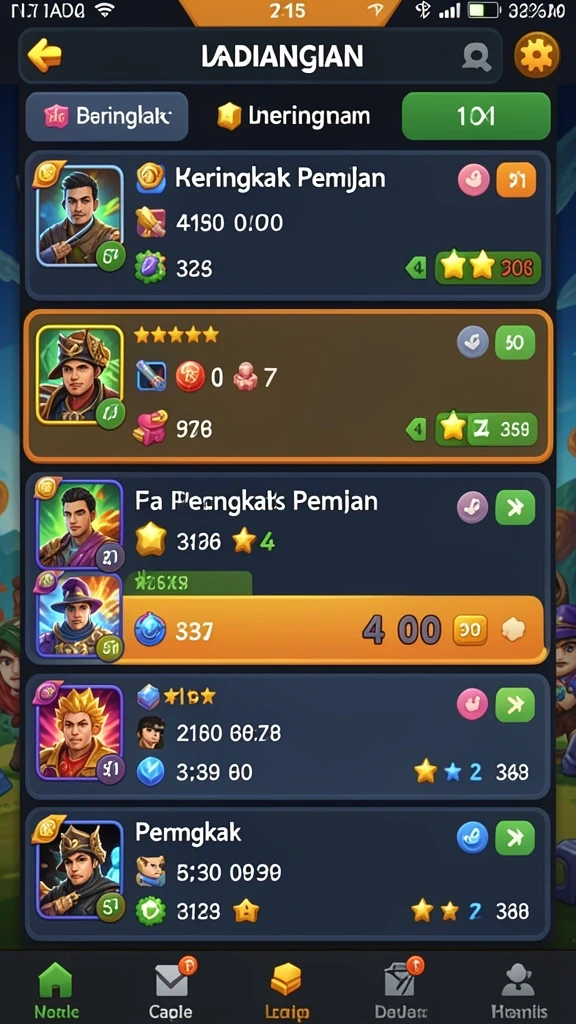 Screenshot menampilkan mode permainan yang penuh aksi di 987UP.