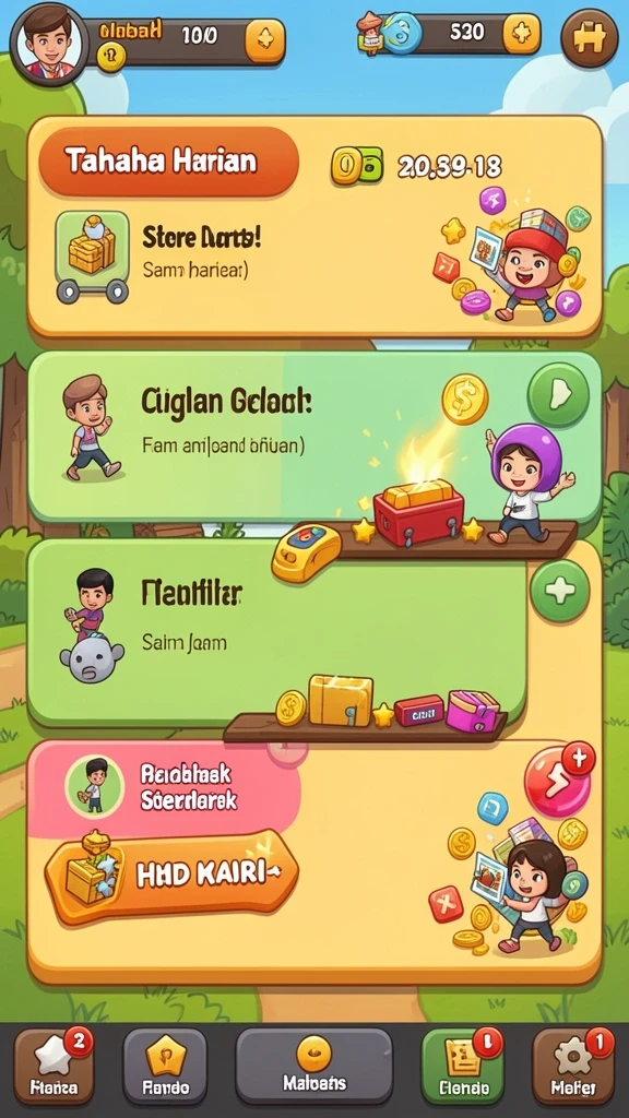 Fitur sosial untuk berinteraksi dengan pemain lain.