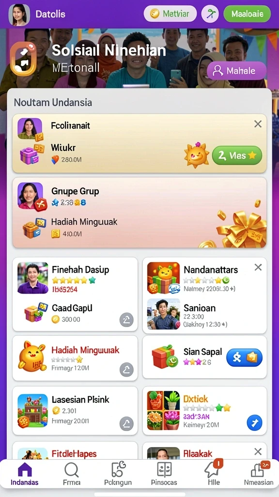 Screen yang menunjukkan fitur multiplayer saat bermain dengan teman.