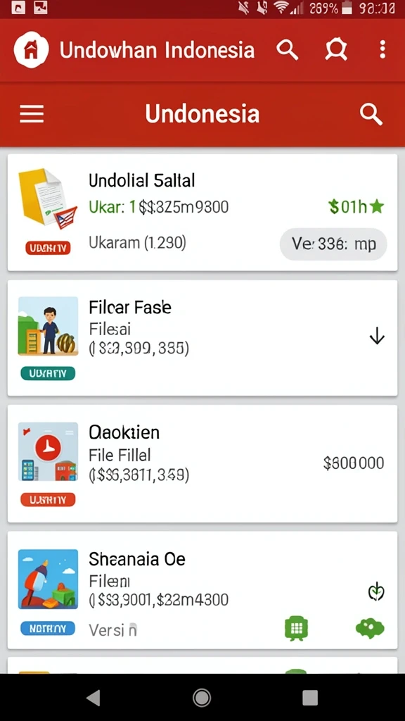 Tampilan antarmuka aplikasi yang modern.