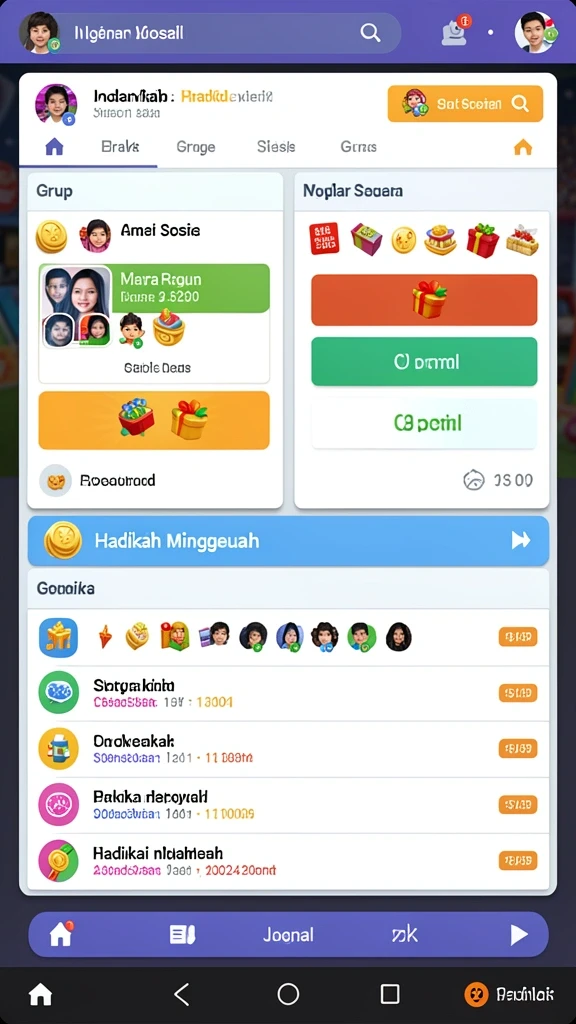 Fitur kostumisasi karakter yang menarik dan seru.
