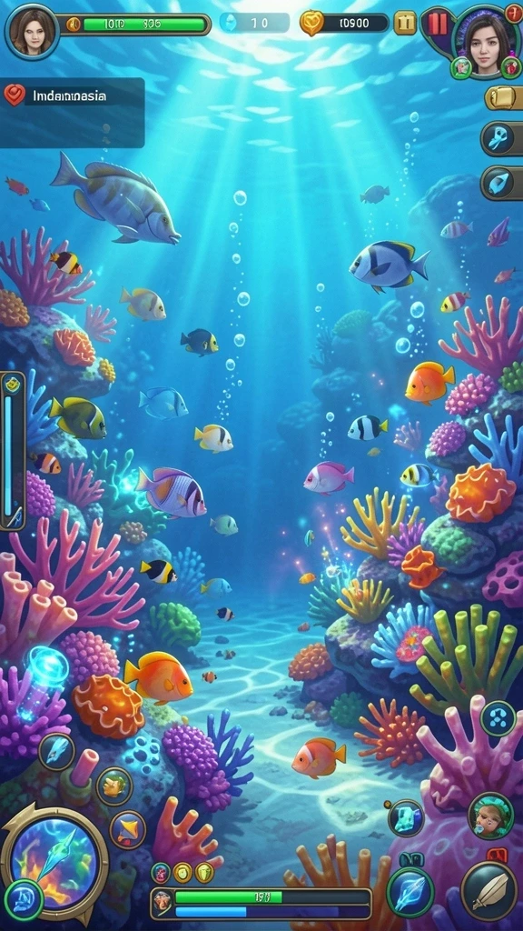 Screenshot menggambarkan fitur interaksi sosial di dalam game.