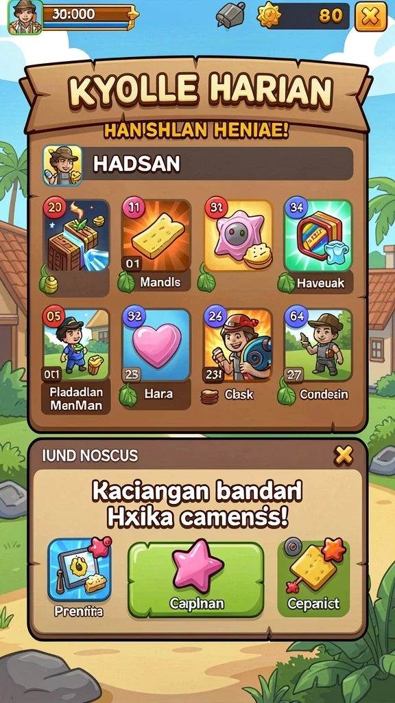 Karakter utama dalam aksi berani.