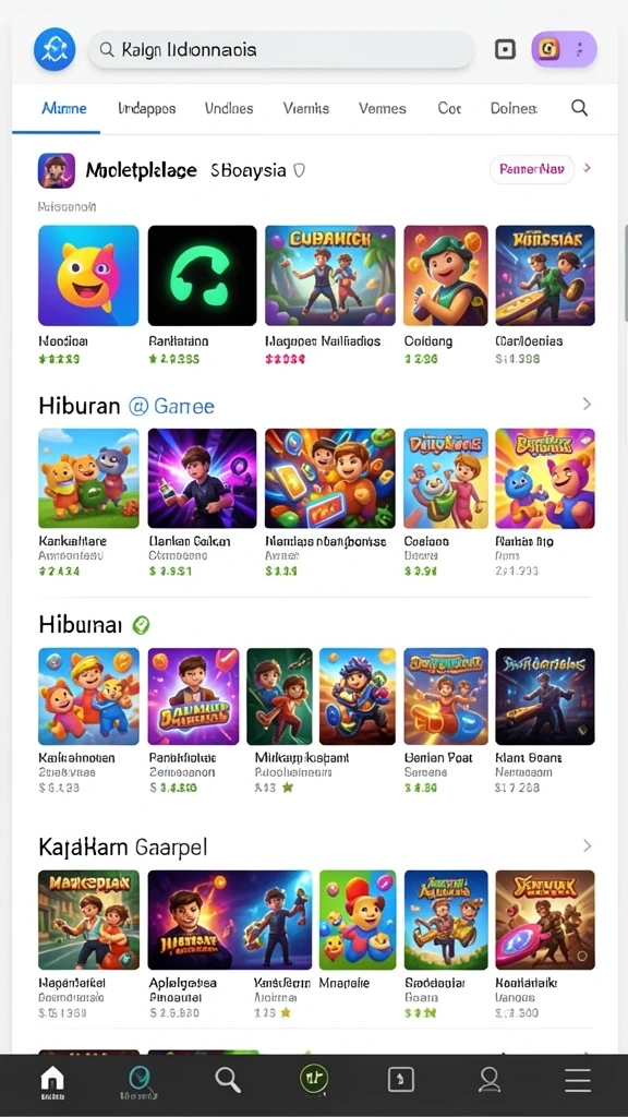 Illustrasi level yang penuh tantangan dan rintangan.